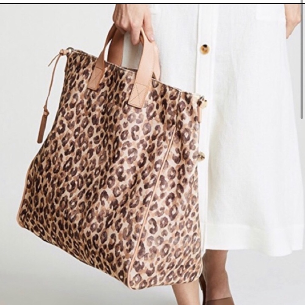 Zimmerman Leopard/ Cheetah Canvas Beach Tote bag